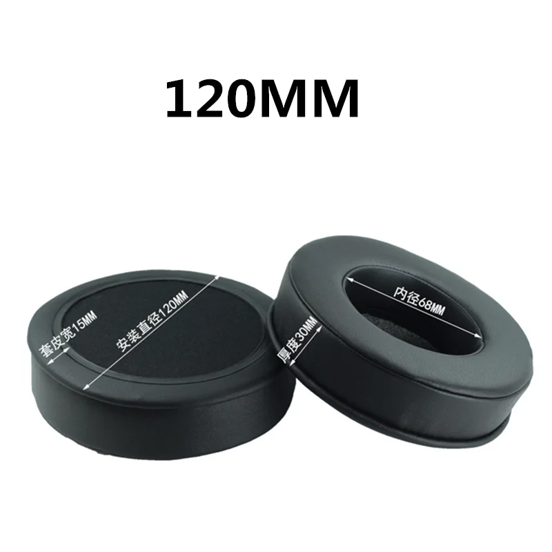 120MM Амбушюры для наушников Sennheiser для razer, запасные части, подушка из пены с эффектом памяти, круглый диаметр 70 мм 80 мм 90 мм 100 мм 110 мм 120 мм - Цвет: 120MM