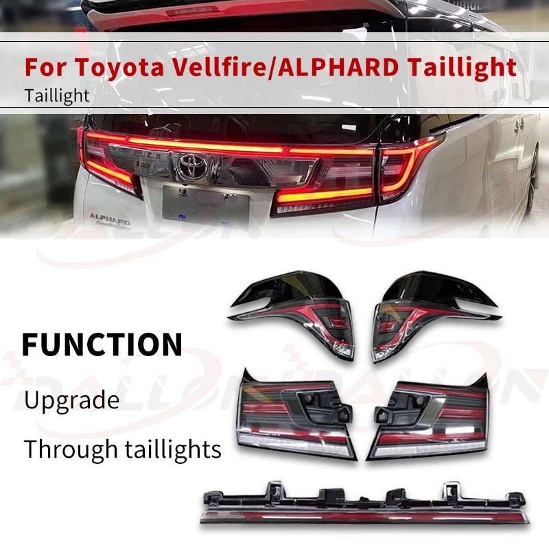 Дым светодиодные задние светильник для Toyota Vellfire 30 Alphard/Vellfire 2016 2017 2018 2019 2020 хвост