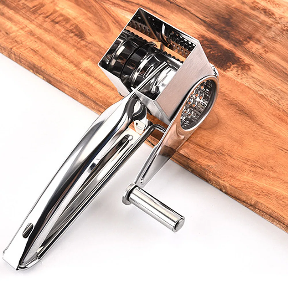 Hand-Cranked Cheese Grater Rotary Cheese Graters Ginger Chocolate Cutter With Stainless Steel Drum Stainless Steel