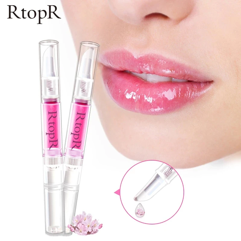 2pcs RtopR Sakura Lip Essence Anti-Dry Crack Exfoliating Repair Reduce Fine Lines Moisturizing Beauty Care 3ml | Красота и здоровье