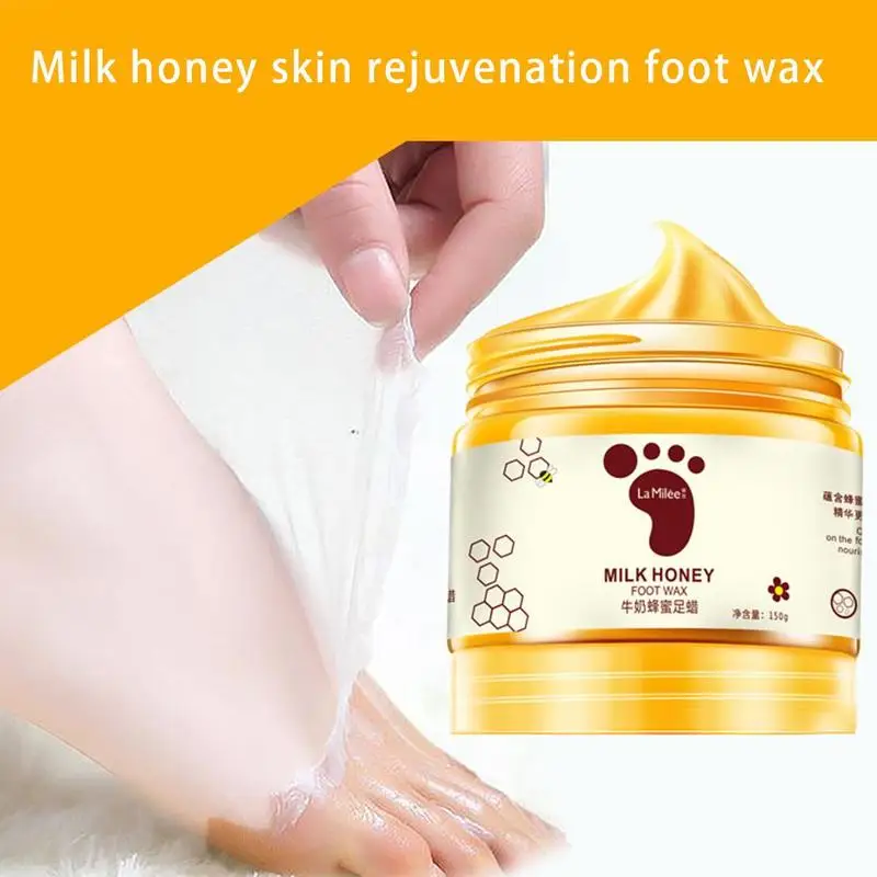 Молочный мед воск для ног маска для ног увлажняющий, питательный отбеливающий уход за кожей Отшелушивающий уход за кожей ног анти-сухой