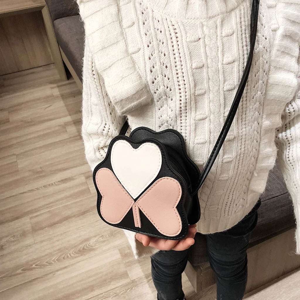 2019 Girl Backpacks Coin Purse Handbag Children Wallet Small Kids Shoulder Handbag Crossbody Purse Money Baby Heart Bags 823