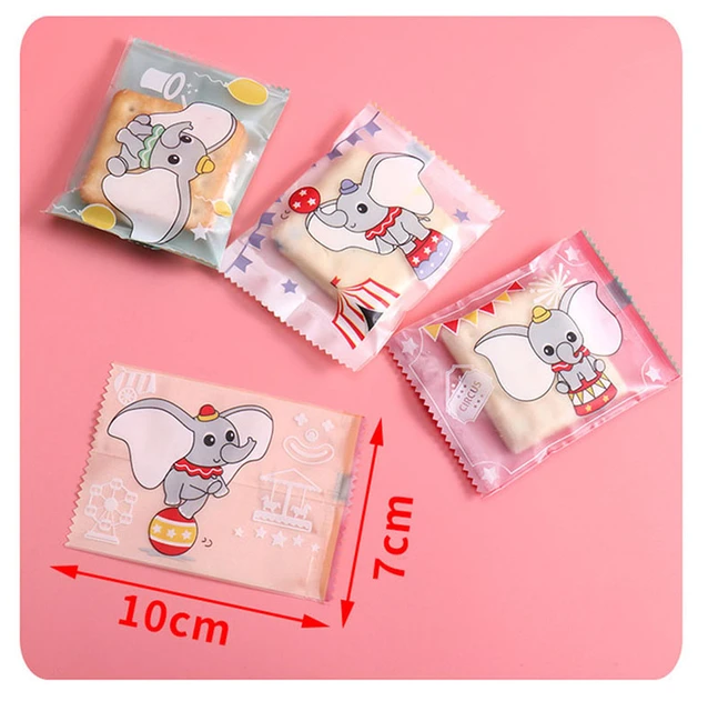 100pcs/lot Soap Cookie Packaging Bag Cartoon British Soldiers Cellophane  Gift Wrap Cute Red Bus Stars