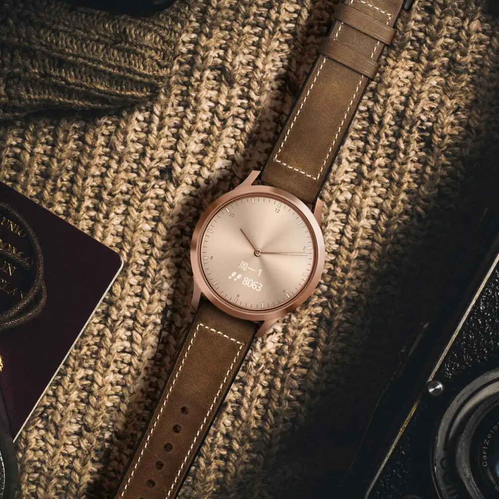 Кожаный ремешок для часов на замену часы ремешок для Garmin Vivoactive 3/Vivomove HR спортивный ремешок на запястье, браслет аксессуары