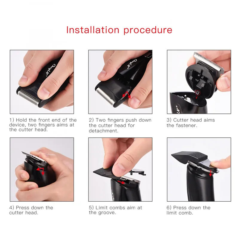 Kaufen 3 in 1 Rasierer Haar Trimmer Wiederaufladbare Elektrische Nase Haar Clipper Professionelle Bart Rasiermesser Haarschnitt Schneiden Maschine