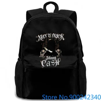

Authentic JOHNNY CASH In Black Print Casua Print For 2019 women men backpack laptop travel school adult student