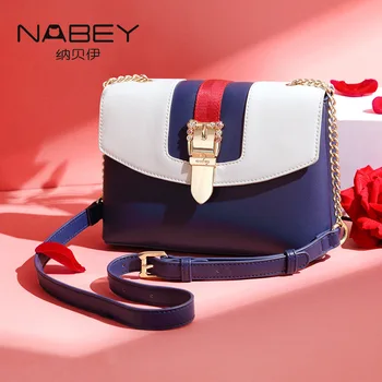 

Shoulder Bag 2020 New Style Women's Bag College Style Messenger Bag Big Bag Color Matching Women's Bag