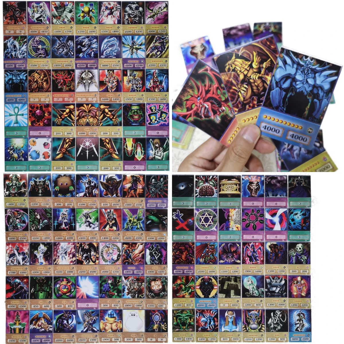 Yu-gi-oh 100 Different Anime Style Card Blue Eyes Dark Magician Exodia  Obelisk Slifer Ra Yugioh Dm Classic Proxy Diy Card - Game Collection Cards  - AliExpress