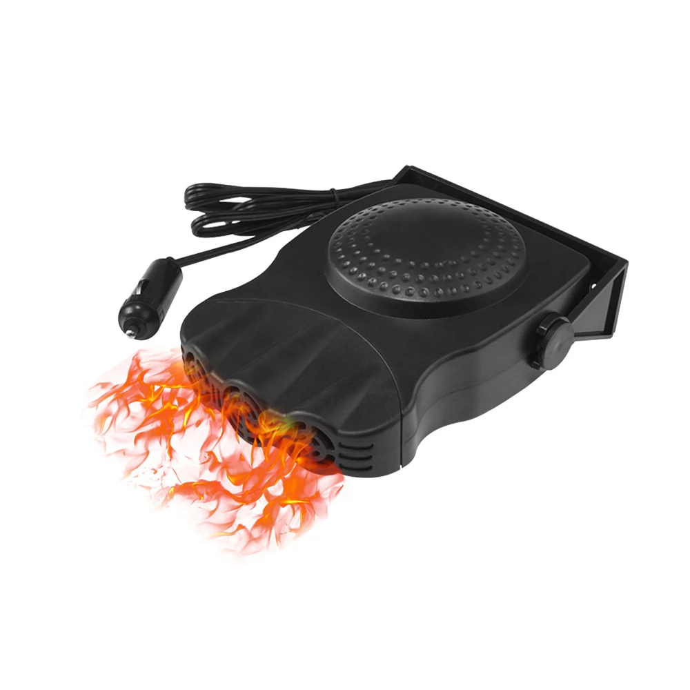12V 150W Портативный автомобиля Миниатюрный вентиляторный отопитель с 2 в 1 охлаждаемый автомобильный пространство и быстрый нагрев обогрев лобовое стекло автомобиля 3-сетевую розетку регулируемый