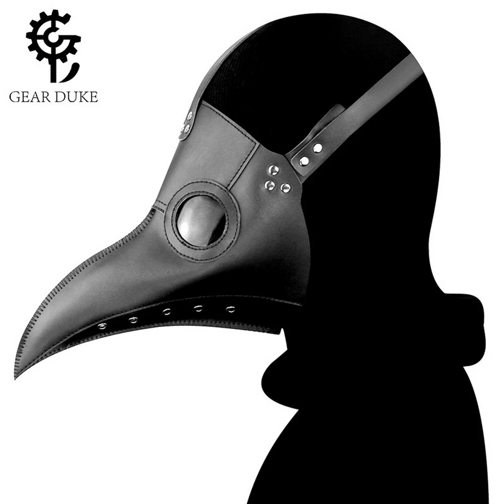 

Halloween Plague Doctor Mask Beak Long Nose Cosplay Fancy Mask Festival Party Gothic Retro Rock Leather Halloween Beak Mask