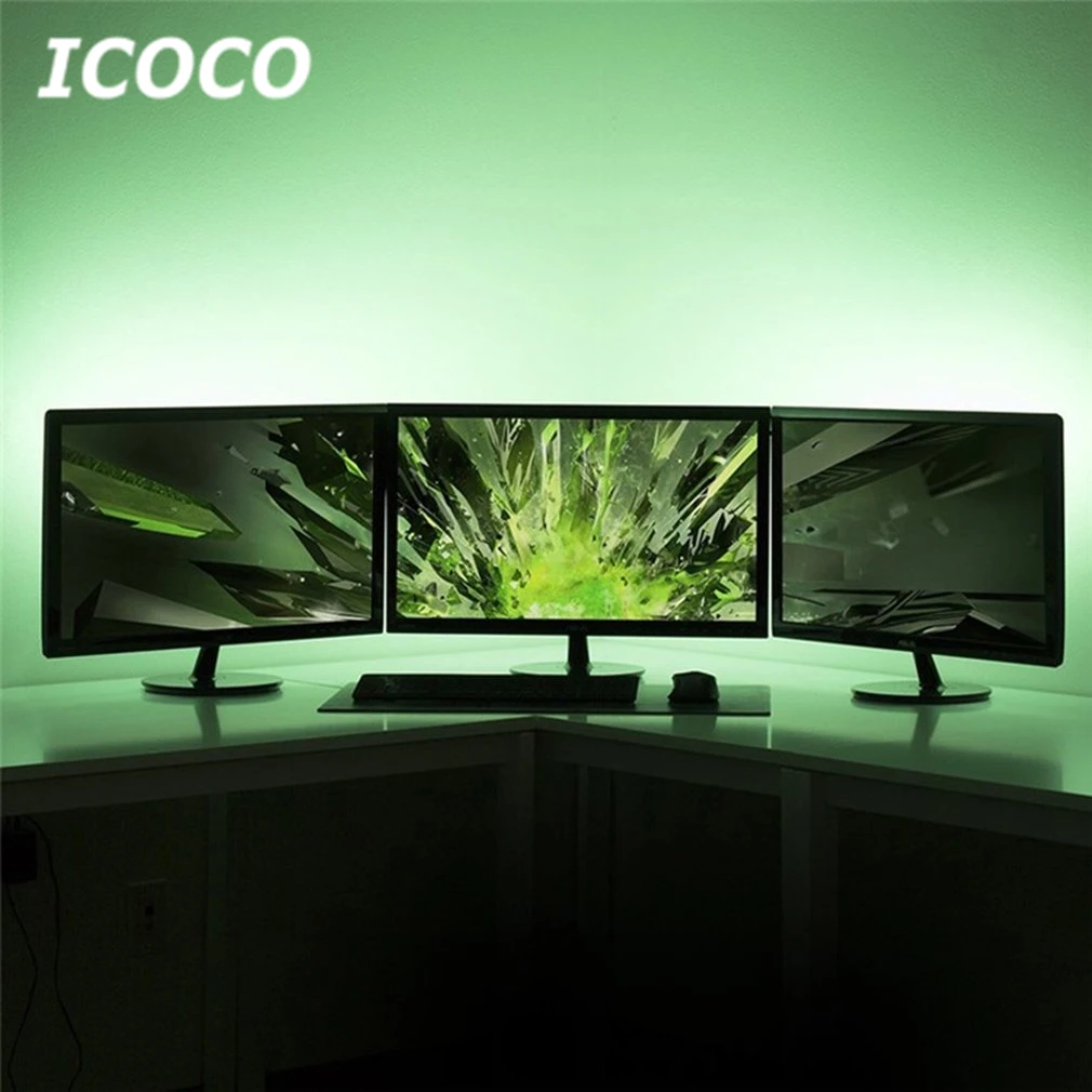 ICOCO 1/2 м Беспроводной удаленного USB Мощность Управление светодио дный для разноцветной световой ленты энергосбережения для Спальня дома ТВ