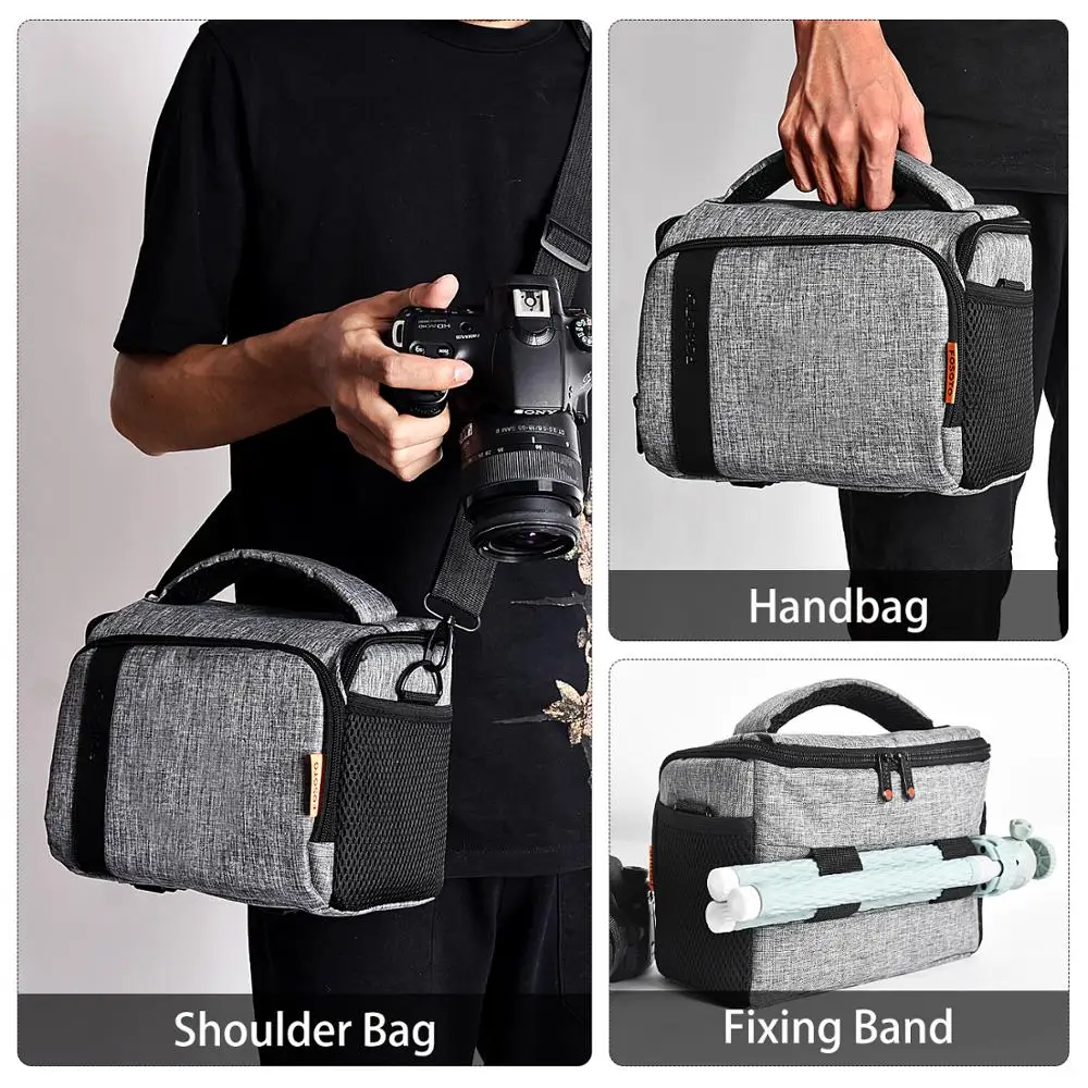Fosoto-bolsa de Ombro Impermeável para Câmera Dslr Câmera de Vídeo para Canon Nikon Sony Lens Pouch Fotografia Photo Bag - Image 2