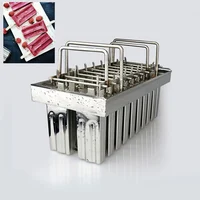 Commercial DIY Ice Pop Mold Ice Lolly Popsicle Moulds 304 Stainless Steel Ice Cream Molds 20 Cells per Batch with Stick Holder 1