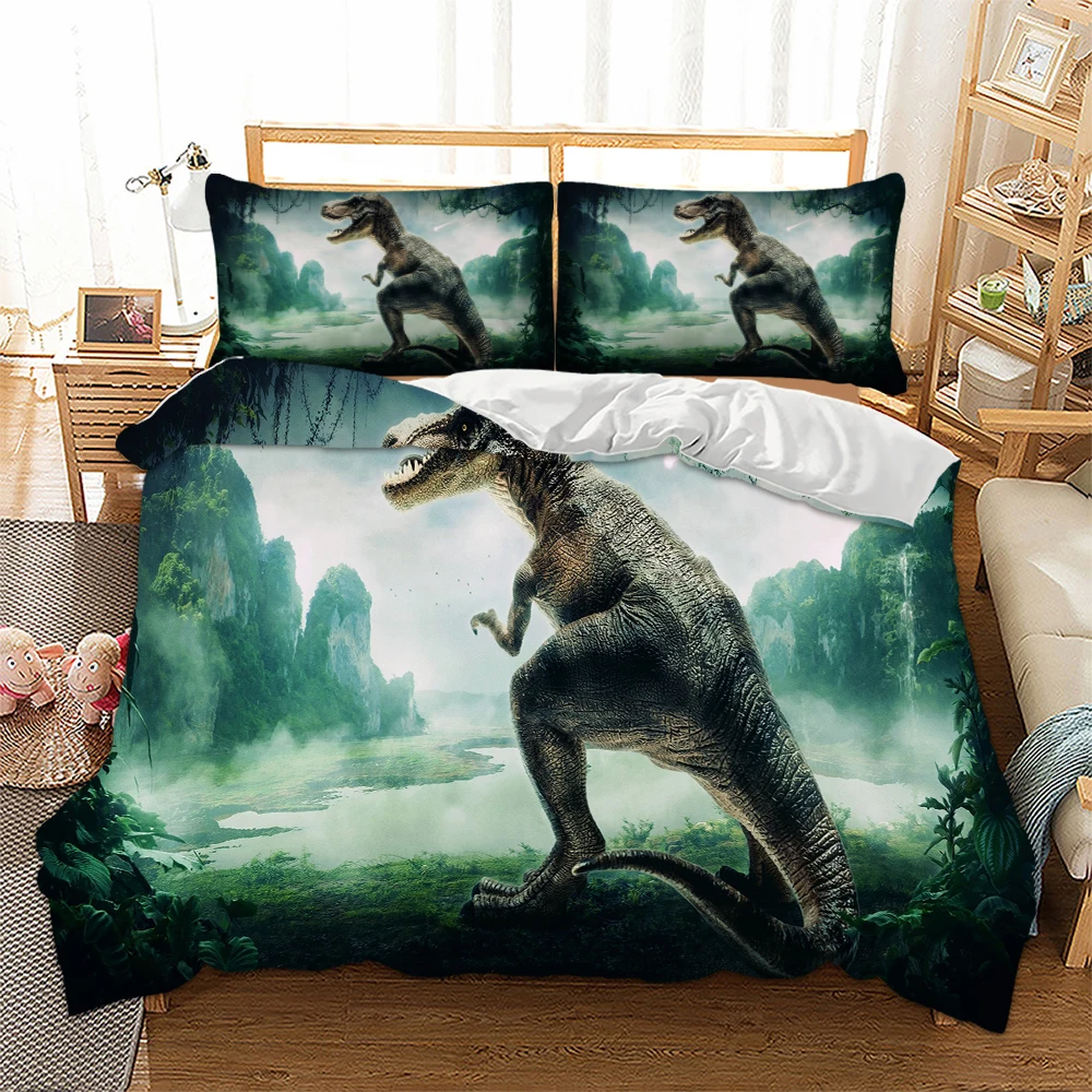 Мягкий королевский комплект постельного белья Milsleep с зеленым тропическим лесом