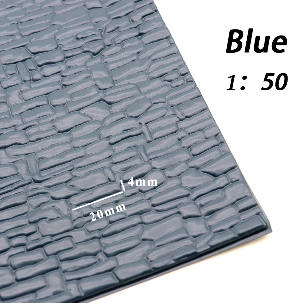 DIY ручной работы Материал древняя синяя кровля 300x200 мм модель плитка поверхность Античная крыша архитектурная модель песочницы - Цвет: 50scale Blue