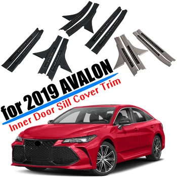 

For 2019 2020 Toyota Avalon Interior Door Sill Threshold Plate Cover Trim Stainless Steel Carbon Fiber Car Styling Accessories