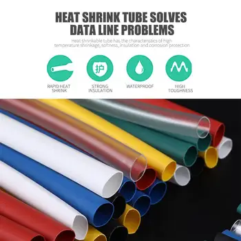 

Cable Duct Insulated Sleeve Tubes 140pcs Colour Insulation Temperature Tools Durable Heat Shrink Tubing Worker Kit Spare Parts