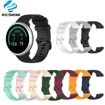

Ecsem 20mm Watchband For Polar Ignite Sport Smartwatch Replacement Strap Soft Silicone Wristband Bracelet