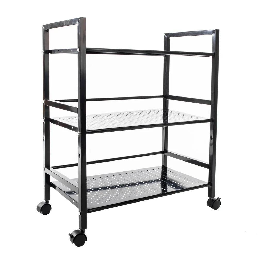 

Storage Shelf Widen 3 Tiers Multi-functional Storage Cart Black