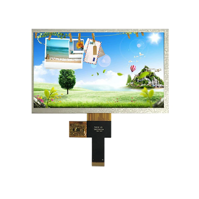 Módulo Alto do Brilho Ips Tft Lcd da Relação de Polegadas 1024x600 Mipi com Painel de Toque Capacitivo Nunca Fim da Fonte Nenhum Moq 7. - Imagem 2