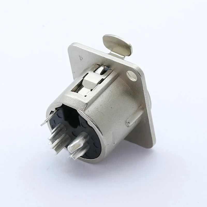 1 шт. XLR 4 контактный разъем для аудиопровода монтажа на панели гнездовой
