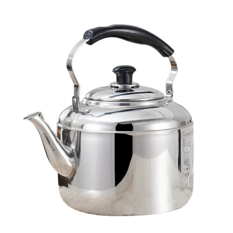 Stainless Steel Kettle Whistling Tea Kettle Coffee Kitchen Stovetop  Induction for for Home Kitchen Camping Picnic 4L