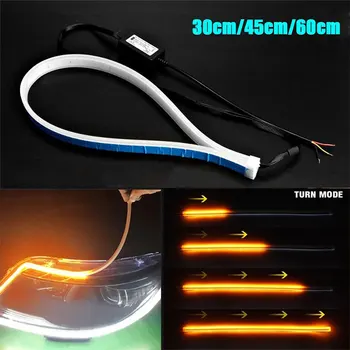 

Vehemo Daytime Running Lights Tube LED Guide Strip Headlight LED Strip Universal Car LED Strip Turn Signal Brake Lamps