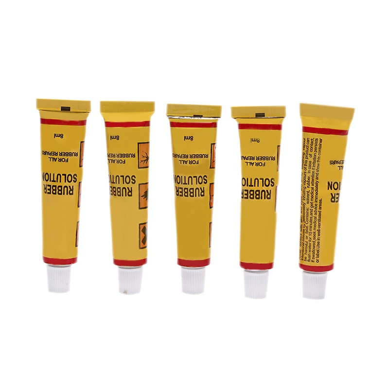 

5pcs Bike Glue 8ml Adhesive Glue Cement Rubber Inner Tube Repair Puncture Cold Patch Solution Kit Bicycle Repair Tool