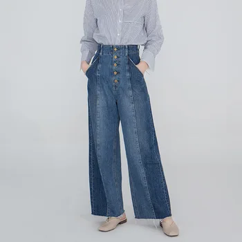 

Women street pants vintage jeans trousers retro high waist loose wide leg pants denim jeans casual jeans ladies femme mujer