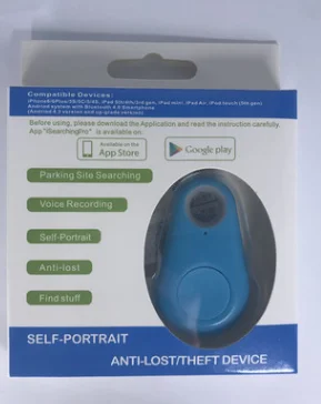 Домашние животные Смарт мини gps трекер анти-потеря Водонепроницаемый Bluetooth Tracer для домашних собак кошки ключи кошелек сумка дети трекеры Finder оборудование - Цвет: Синий