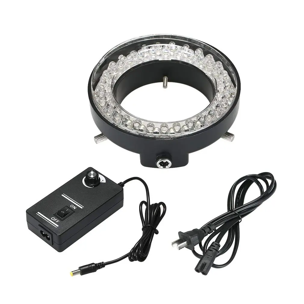 Adjustable 56 LED Ring Light Illuminator Lamp for Industry Stereo Microscope Camera Magnifier AC 90V-240V Power Adapter | Инструменты