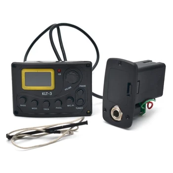 

KLT-3 4 Band Guitar Preamp Piezo Pickup EQ Equalizer with Digital Procedding Tuner