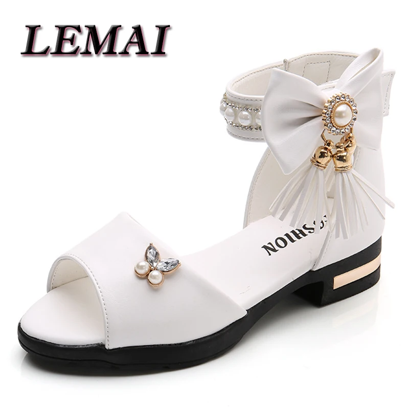 Kids Sandal Girls Summer Shoes Children High Heels For Girl Kids Tassel