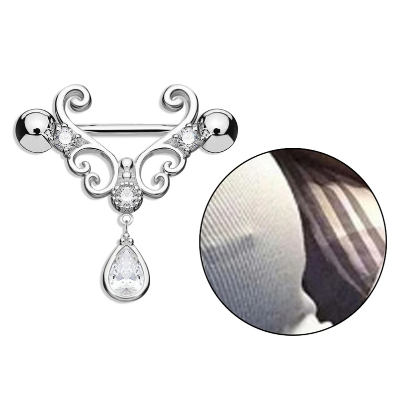 2 шт модный каплевидный кулон кольца для сосков сосок Nailzircon подвеска сосок пирсинг Щиты Бар украшения для сосков