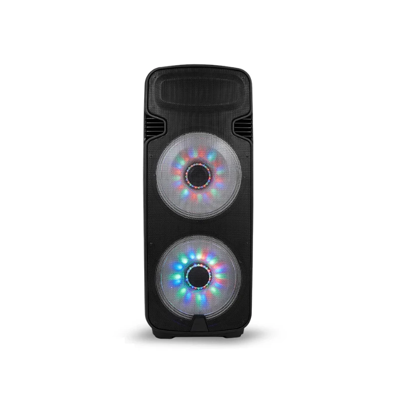 Портативный Bluetooth Динамик высокое Мощность B-215 двойной 15 дюймов Динамик с светильник профессиональная сценическая Динамик караоке Динамик - Цвет: Черный