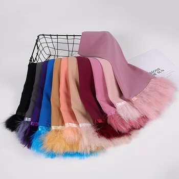 

Popular Plain Scarf Bubble Chiffon Scarf Women Muslim Hijab Scarf Beautiful Designer Shawl Wrap Feather Scarf 20pcs/lot