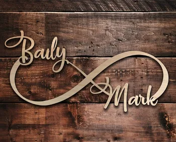 

Personalized Infinity Wooden Sign, Custom Infinity Sign, Infinity Sign with Names, Rustic Wedding Decor, Wedding Wall Art