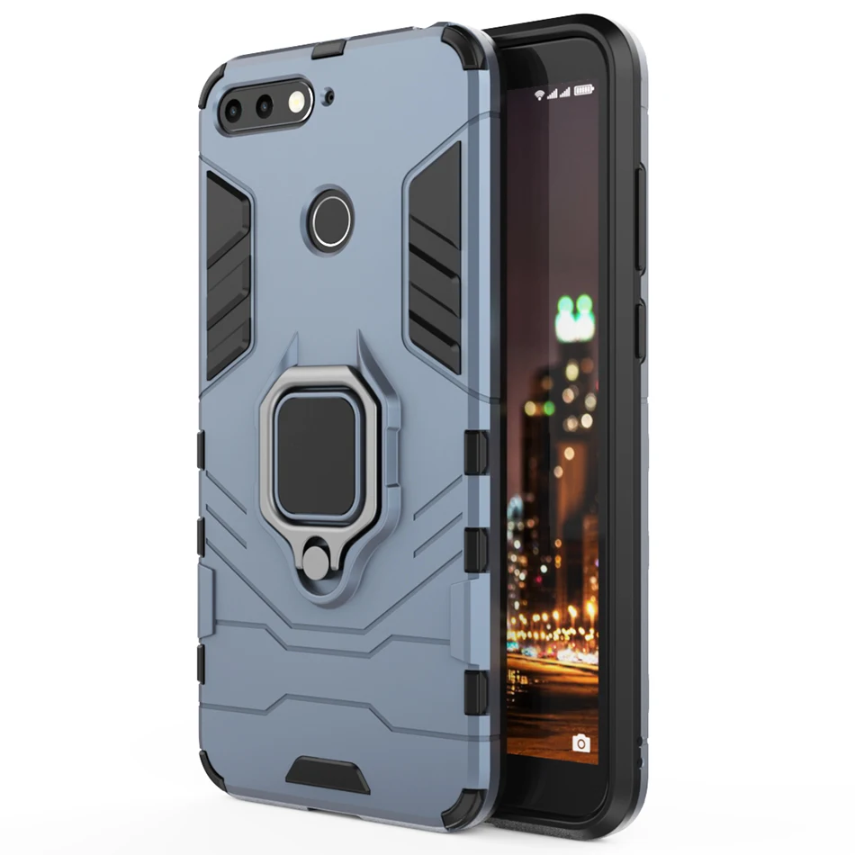 Чехол для Honor 7A Pro для Coque huawei Honor 7A чехол для телефона 5," подставка держатель металлическое кольцо Броня чехол для huawei Honor 7A Pro