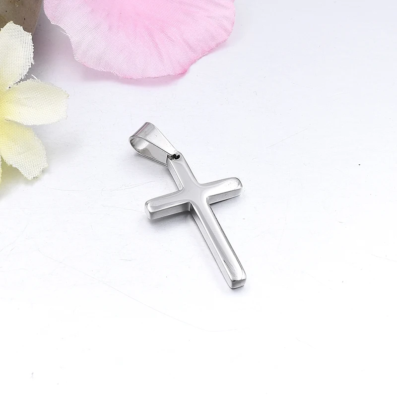silver color Модный милый маленький кулон в виде Креста для мужчин или женщин, без цепочки - Окраска металла: silver color