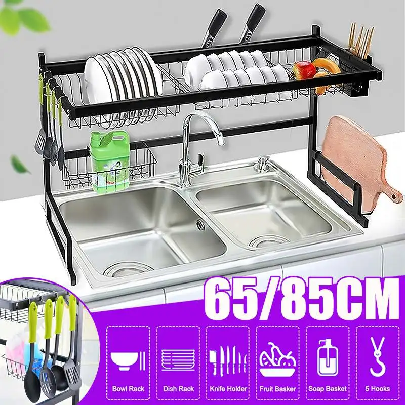 Over Sink Dish Rack, 25.59 Sink Rack Dish Drainer Dish Drying Rack