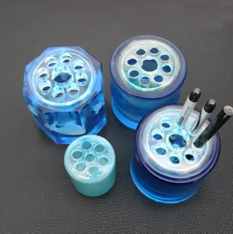 

Crystal Epoxy Pen Holder Cover Mirror Handmade Large Octagon Resin