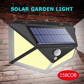 

158 COB LED Solar Wall Light Garden 4 Sides Luminous Induction Street Lamp Spotlights Emergency Pathway Security Lamp