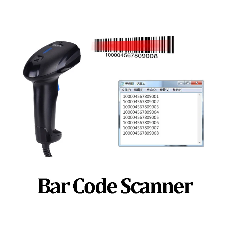 Bar Code Scanner with Stand 1D Wired CCD Barcode Scanner High