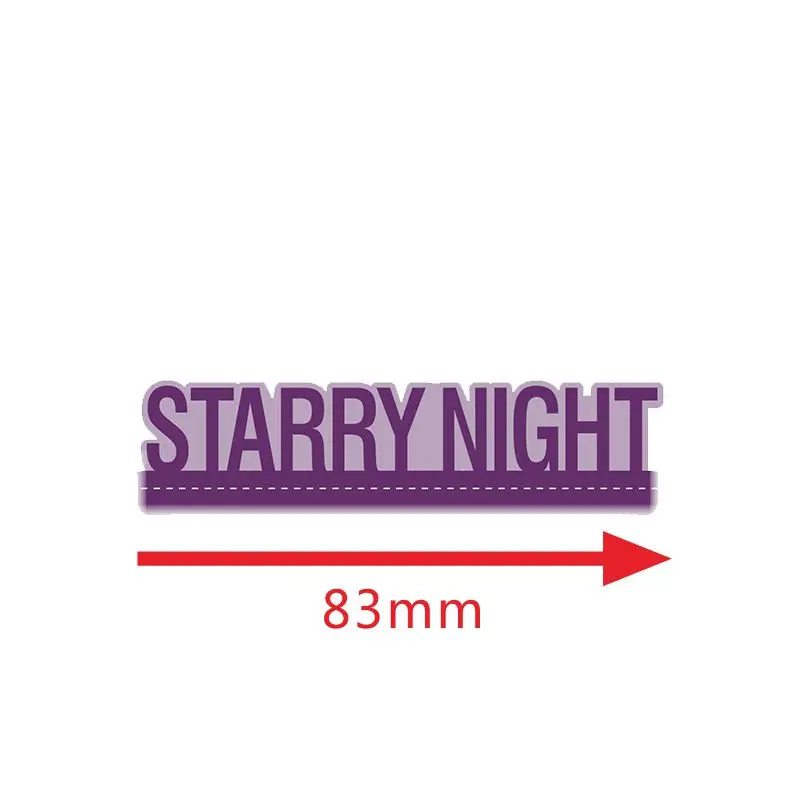 

Starry Night Letter Alphabet Line Frame Metal Cutting Dies For DIY Scrapbooking Decorative Craft Embossing Cards Stencils 2019