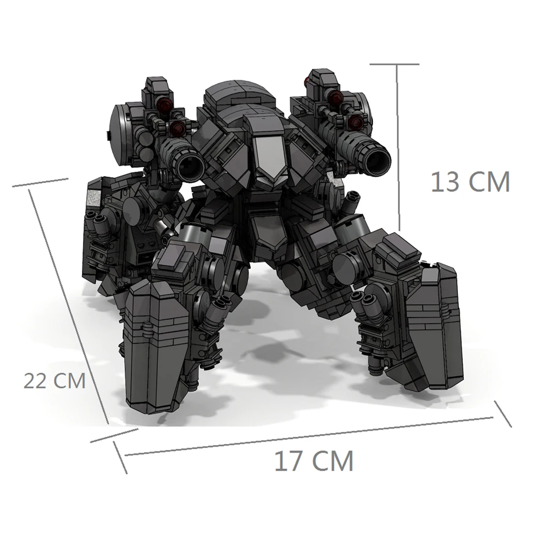 Маленькие строительные блоки MODIKER MOC Mecha развивающая игрушка краб волк набор