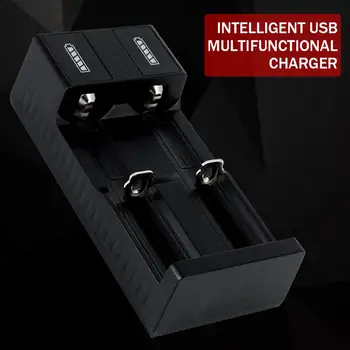 

18650 26650 Battery Quick Charging Charger One Dual Slot Rechargeable Portable DC5V/1A USB Lithium Smart Battery Charger