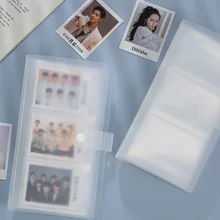 

Transparent Button Type Business Card Storage Book Hand Account Idol Material Sticker Card Bill Illustration Collection Book