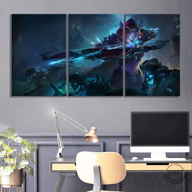 Sylvanas Windrunner World of Warcraft видеоигры художественная живопись маслом на холсте Warcraft игры Искусство бескаркасная картина подарок на день рождения