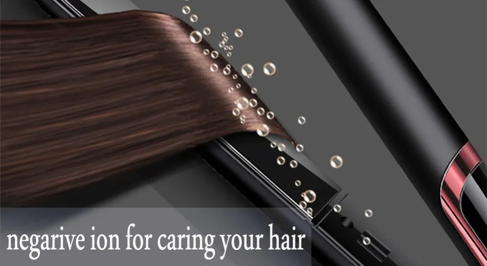 Onda de Ferro Cabelo Profissional Liso Duplo Canal Ferro Negativo Infravermelho Display Led 10 Cabelo profissional liso duplo canal cabelo liso