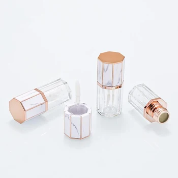

5pcs 5ml Lip Gloss Tubes Bottle Empty Cute White Marble Clear Plastic Lipstick Samples Tube Refillable Makeup For Diy Cosmetic